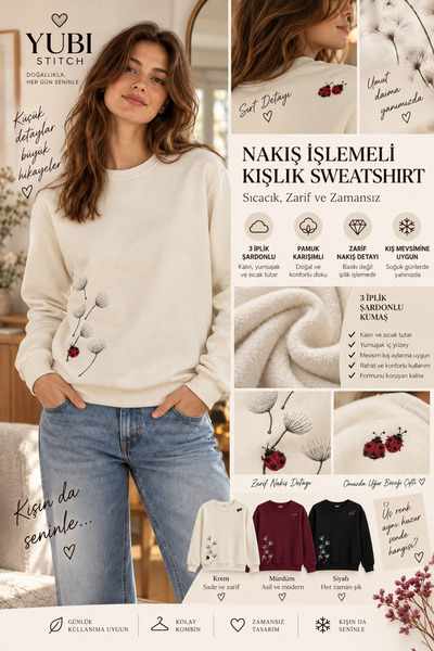 yubistitch Yubi Stitch-Sweat Embroidered Dandelion-Thick Series -