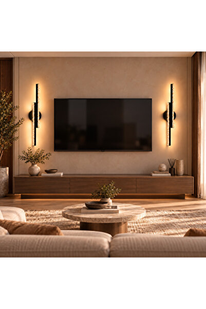 kra avize Bohem Model 50 cm Çift Taraflı Gün Işığı Kristal LED Duvar Apliği 2...