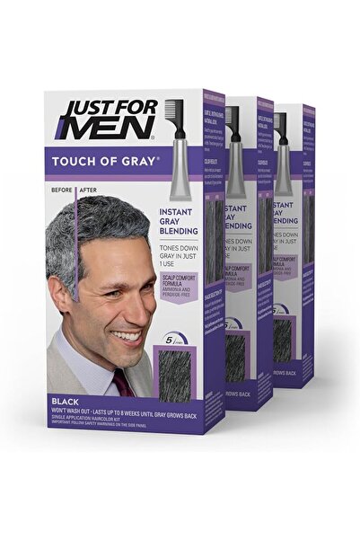 Just For Men Touch of Gray, Gray Hair Coloring for Men with Comb Applicator, ...