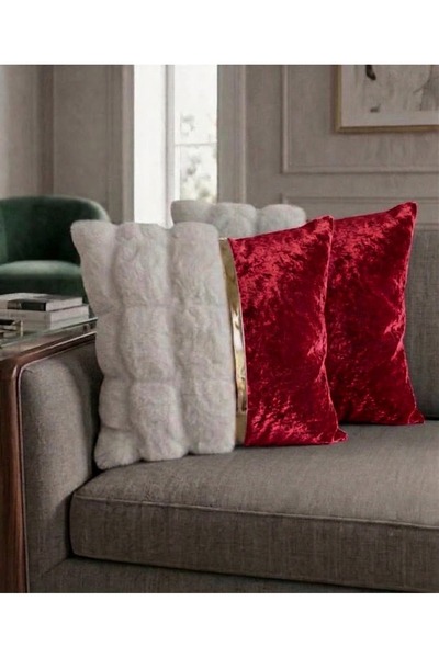 DAHABELLA LUXE HOME Luxury Set of 2 Velvet and Soft Plush Throw Pillow Covers...