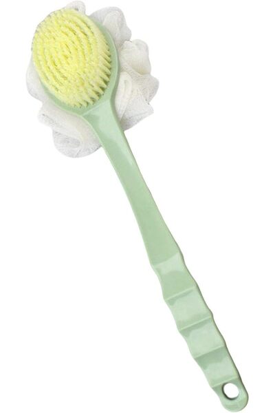 ASKIND Double-Sided Bathing Brush, Long Handle Soft Hair Shower Body Brush Wi...