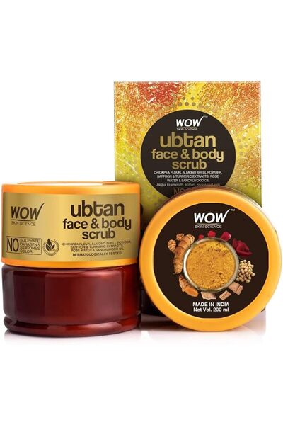BUYWOW مقشر الوجه والجسم من WOW Skin Science مع دقيق الحمص ومستخلصات الزعفران...