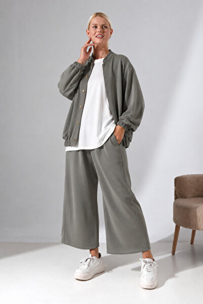 Pure Class Oversize Premium Cupra Modal Textured Buttoned Double Set