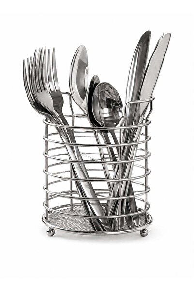 Generic 24-Piece Stainless Steel Cutlery Set with Holder Modern Square Handle...