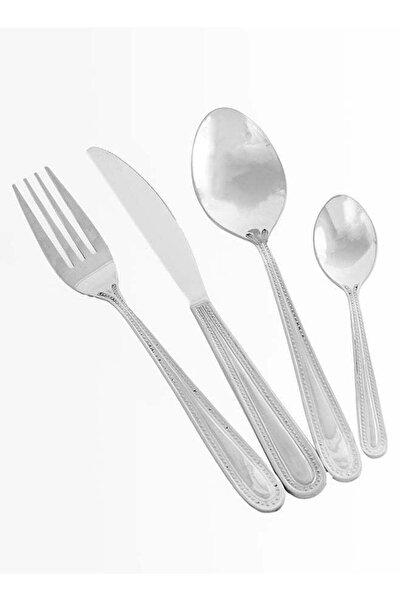 Generic 24 Piece Stainless Steel Cutlery Set, Border Design Flatware Silverwa...
