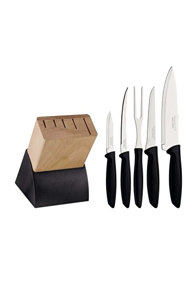 Generic Tramontina Plenus 5 Pieces Knife and 1 Block Set with Stainless Steel...