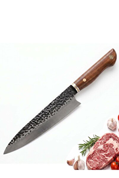 Generic Japanese Knife, forged with wooden handle, Hand Forged 5 Layers High ...
