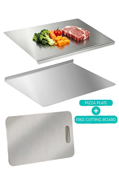 Generic 2 in 1 304 Stainless Steel Kneading Board 30×40cm with FREE Cutting B...