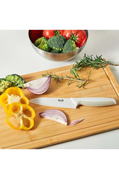 Generic Ceramic Cook's Knife, White/Beige, 15 cm Blade - Anti-Slip Handle
