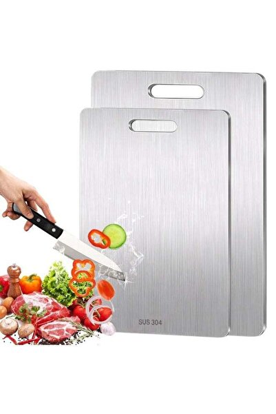 Generic 2 Pack Cutting Boards for Kitchen, Stainless Steel Cutting Board, Upg...