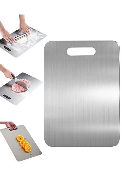 Generic Stainless Steel Cutting Board Double-Sided Chopping Board Non-Slip Cu...