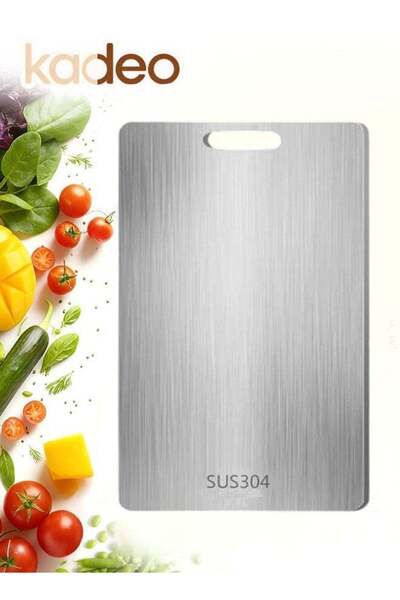 Generic Stainless Steel Cutting Board, Double Sided Steel Bread Boards for ki...