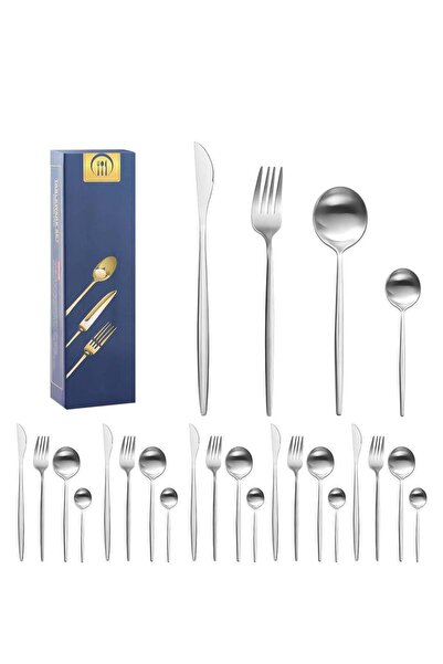 Generic Flatware Set for 6 Persons, 24-Piece Stainless Steel Cutlery Set Incl...