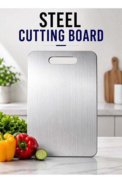 Generic Heavy Duty 304 Stainless Steel Cutting Board for Kitchen, Ideal for C...