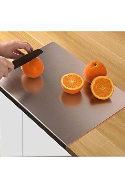 Generic Stainless Steel Cutting Board for Kitchen, L-Shaped Edge Non-Slip Cut...
