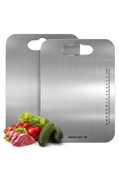 Generic 304 Stainless Steel Cutting Board Chopping Board for Kitchen，Double S...