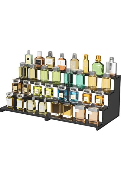 Lifewit Plastic 12 Inch Dark Cologne Stand, Step Perfume Organizer,Versatile ...