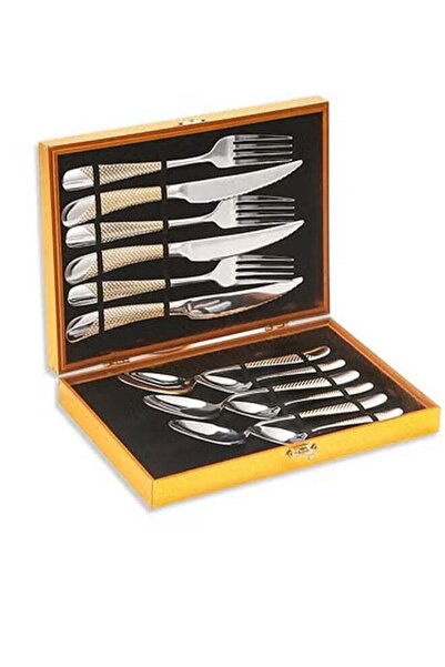Generic 12 Piece Creative Star Diamond Stainless Steel Cutlery Set with Gold ...