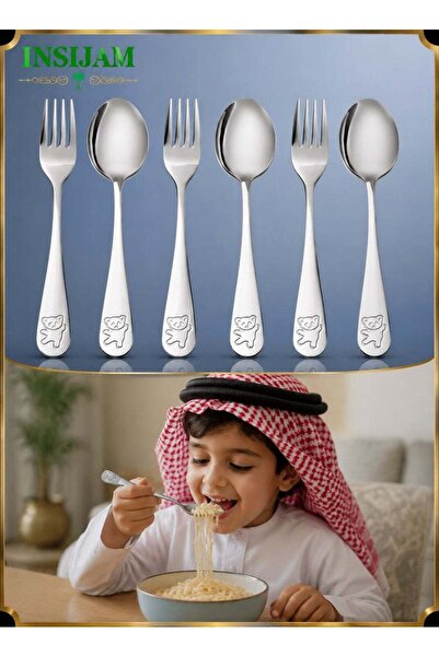 Generic Kids Stainless Steel Fork Spoon Set 6PC – Toddler Safe Flatware with ...