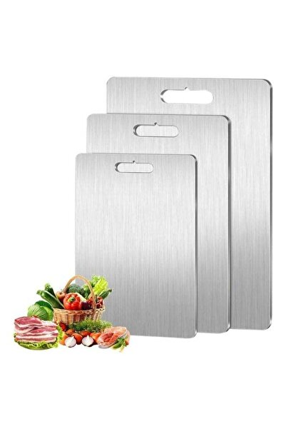 Generic Stainless Steel Cutting Board, Anti-skid Double Side Cutting Board, M...