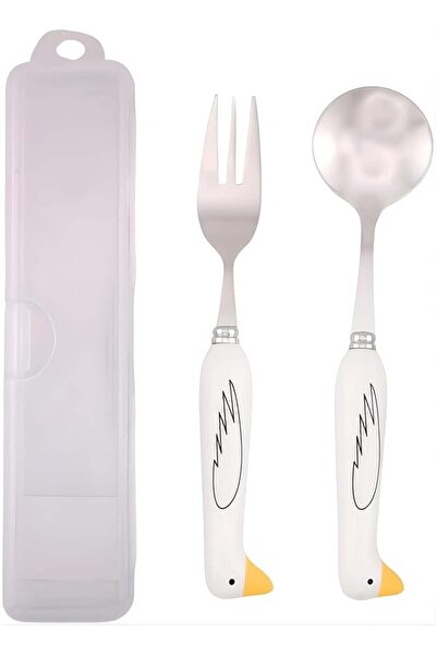 Generic BrainGiggles Kids Cutlery Set with Case – Stainless Steel BPA Free Sp...