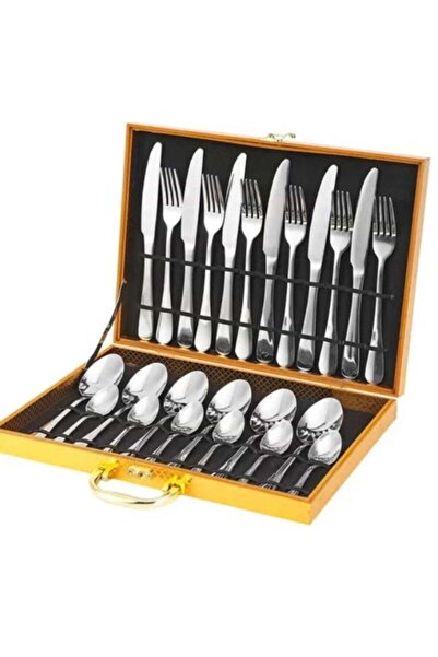 Generic 24 Piece Stainless Steel Cutlery Set with Premium Packing Service for...