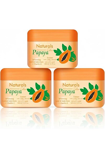NATURALSHOP كريم تفتيح البشرة الطبيعي بالبابايا للجسم واليدين مع فيتامين E، م...