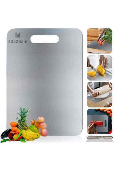 Generic MAX-EMA Stainless Steel Chopping Board 40x28cm For Kitchen Sus 304 He...