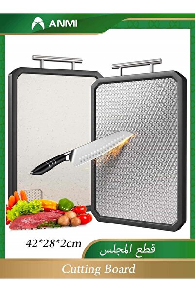 Generic Chopping Board, Heavy Duty 304 Stainless Steel Titanium Cutting Board...