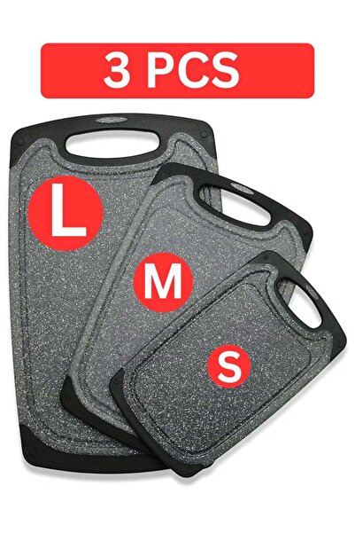 Generic Cutting Boards for Kitchen 3Pack & 3sizes, Plastic Chopping Board wit...