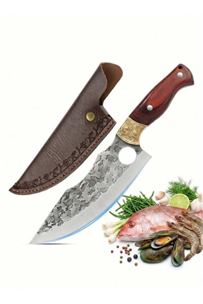 Generic Kitchen Knife Chef's Knife Viking Knife,Hand-forged Butcher Knife,wit...