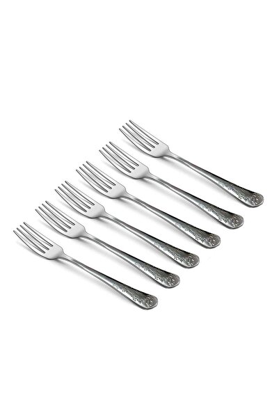 Generic Stainless Steel Table Fork Kitchen Classic 6Pc Cutlery Set in Silver ...