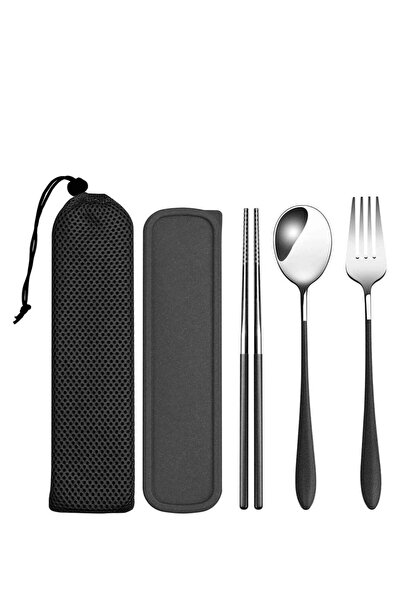 Generic Travel Cutlery Set, Stainless Steel Cutlery Set Portable Camp Reusabl...