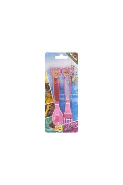 Generic Stor Princess 2-Piece PP Cutlery Set for Kids, 22 x 9 x 2cm – BPA-Fre...