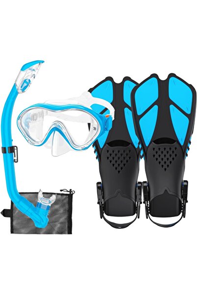 HH Set Snorkeling Copii HHAO SPORT, Anti‑Leak, Dry‑Top, Masca Tempered Glass,...