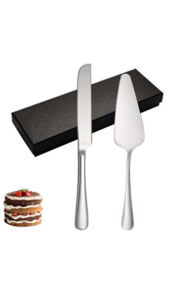 Generic Silver Stainless Steel Cake Knife and Server Set, 2-Piece Wedding & P...