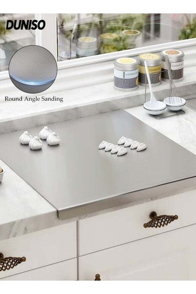 Generic Stainless Steel Chopping Board with Lip,Cutting Board for Kitchen,Hea...