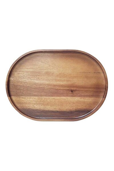 Generic Natural Acacia Wood Oval Serving Tray and Decorative Platter for Home...