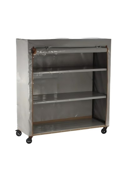 Bin Amaar Multi Tiers Dust Proof Rack Storage Portable Steel Stack able Stora...