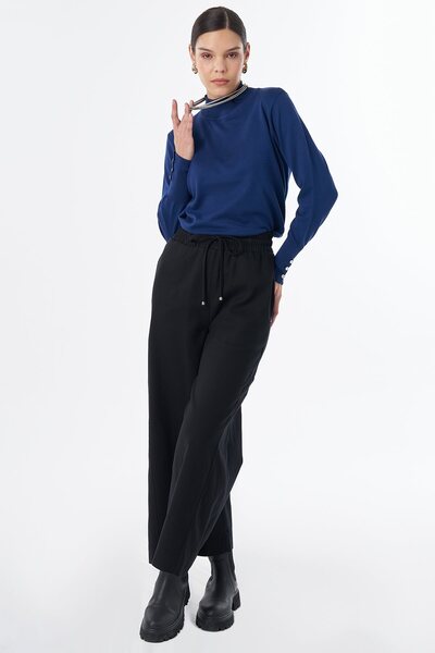 KYR Elastic Waist Non Denim Trousers Black