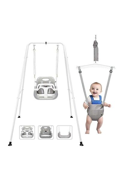 Arabest 2-in-1 Baby Swing and Jumper Set,Indoor and Outdoor Toddler Bouncer,F...