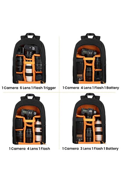 Arabest Professional Waterproof Camera Backpack with 15 Inch Laptop Compartme...
