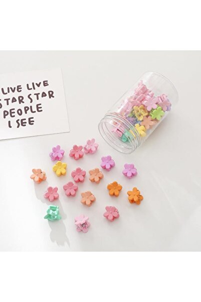 Arabest 40 Pcs Mini Flower Hair Claw Clips,Non-Slip Tiny Plastic Jaw Clips fo...