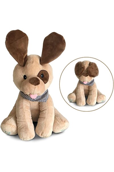 OEM Jucărie pentru câini Cucu-Bau, pluș interactiv moale care cântă și vorbește, Peek a boo, maro, 26 cm, 2 ani+