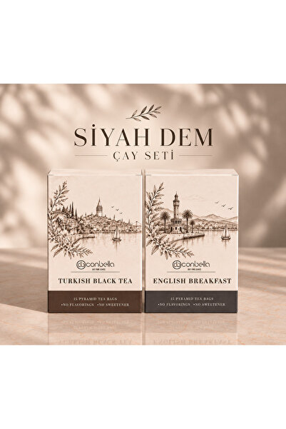 Conbella Siyah Çay Seti (English Breakfast + Türk Siyah Çayı-30’lu Paket Pira...