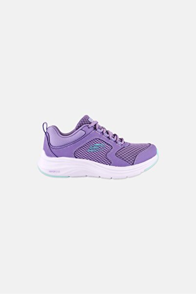 SKECHERS حذاء خارجي للأطفال البنات من Vapor Foam برباط، باللون الأرجواني