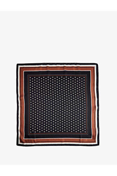Koton Polka Dot Contrast Edge Detailed Square Shawl