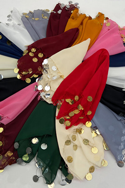 ZEYMERADE Mixed Color Chiffon Handkerchiefs, 5 Pieces with Gold and Silver Se...