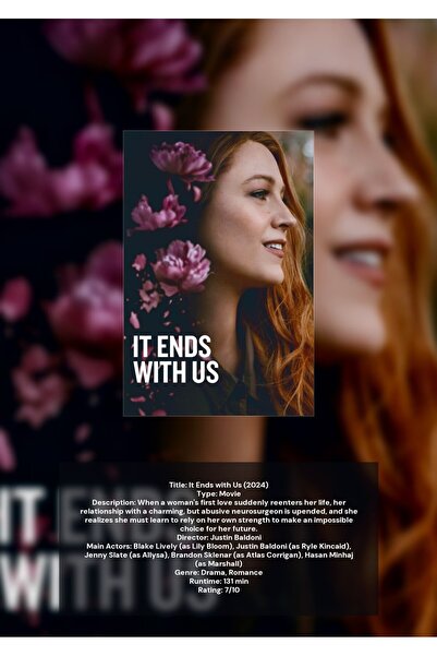 OEM Αφίσα Ινφογραφικού Σχεδίου  "It Ends with Us ", Διακόσμηση τοίχου για θαυ...