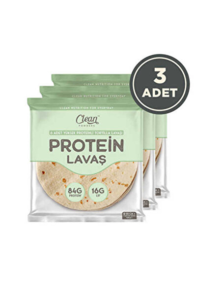 Clean Powders Yüksek Proteinli Tortilla Lavaşı 6'lı 420 Gr - 3 Adet